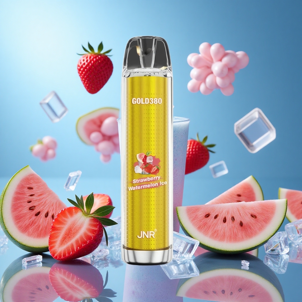 JNR Gold380 6000 Puffs Engångsvape Jordgubb Vattenmelon Is 13ml e-Vätska Kapacitet partihandel Sverige