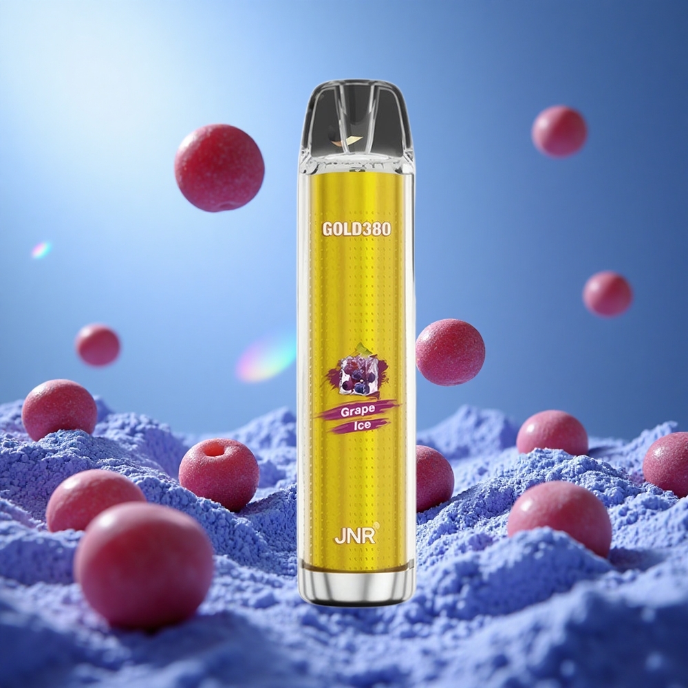 JNR Gold380 6000 Puffs Engångsvape Vindruvis Is 13ml e-Vätska Kapacitet partihandel Sverige