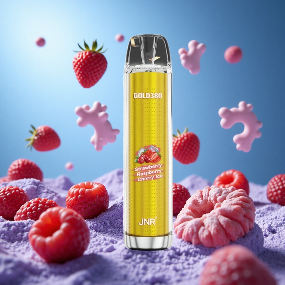 JNR Gold380 6000 Puffs Jordgubb Hallon 13ml e-Vätska Kapacitet partihandel Sverige