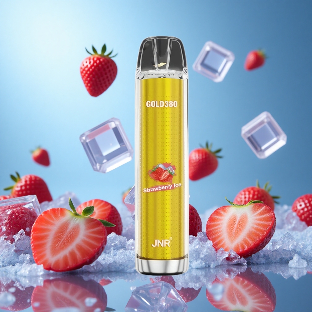JNR Gold380 6000 Puffs Jordgubb Is 1500mAh Batterikapacitet 13ml E-vätska Kapacitet partihandel Sverige