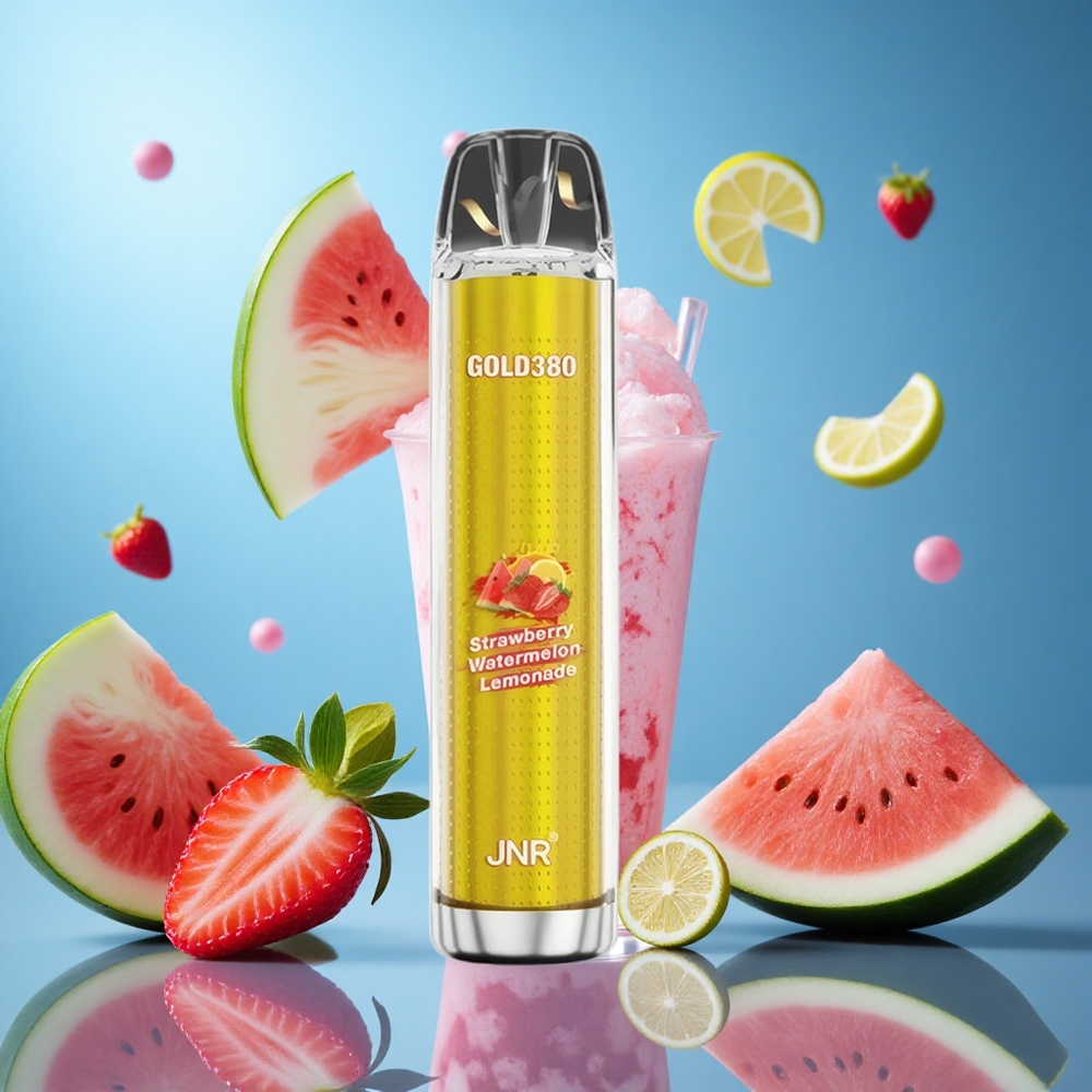 JNR Gold380 6000 Puffs Jordgubb-Vattenmelon-Limonad 13ml e-VätskeKapacitet 1500mAh BatteriKapacitet partihandel Sverige