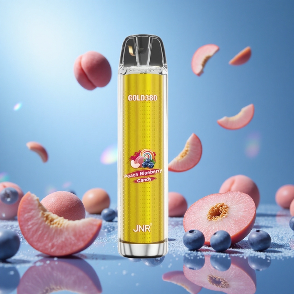 JNR Gold380 6000 Puffs Persika Blåbär 13ml E-vätska partihandel Sverige
