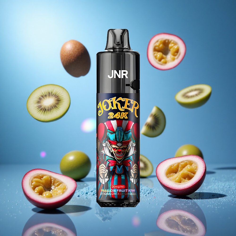 JNR Joker 24K Puffs Passionsfrukt Kiwi 800mAh Batteri 2% nikotinhalt partihandel Sverige