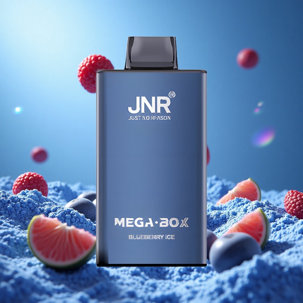 JNR Mega Box 25000 Puffs 30ml E-vätska Blåbär Is partihandel Sverige