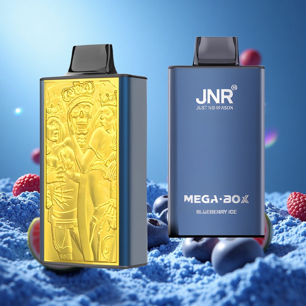 JNR Mega Box 25000 Puffs 30ml E-vätska Blåbär Is partihandel Sverige
