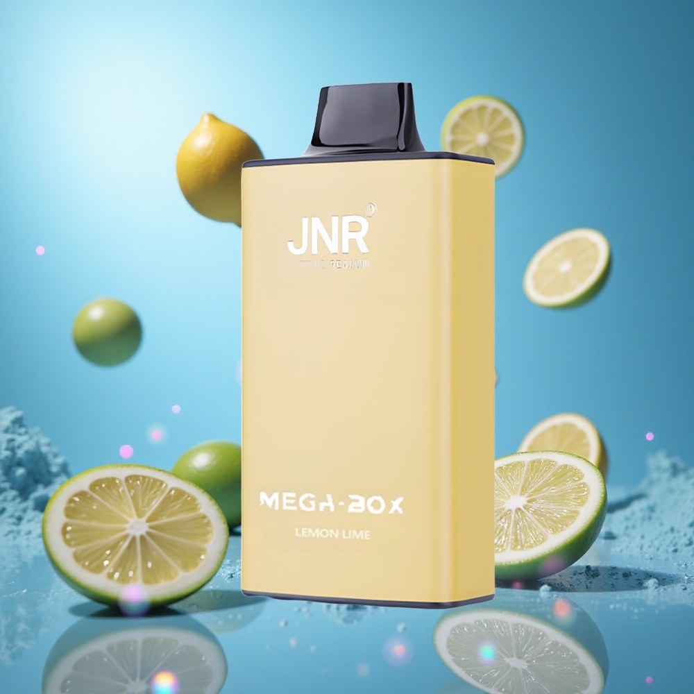 JNR Mega Box 25000 Puffs 30ml E-vätska Citron & Lime partihandel Sverige