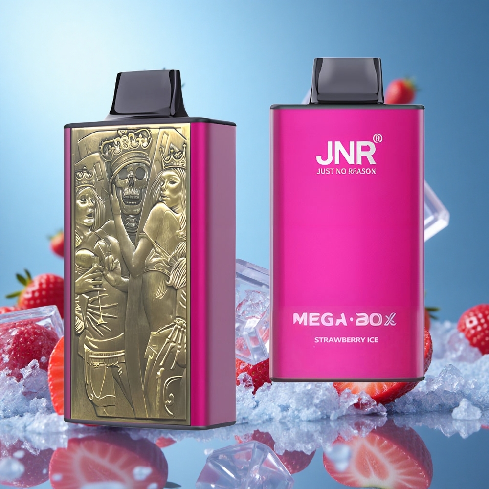 JNR Mega Box 25000 Puffs 30ml E-vätska Engångsvape Jordgubb Is partihandel Sverige