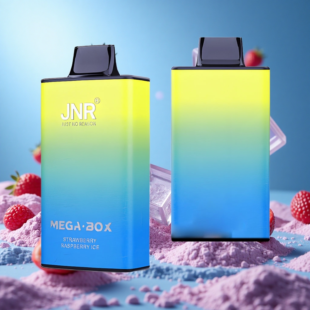 JNR Mega Box 25000 Puffs 30ml E-vätska Kapacitet Jordgubb Hallon Is partihandel Sverige