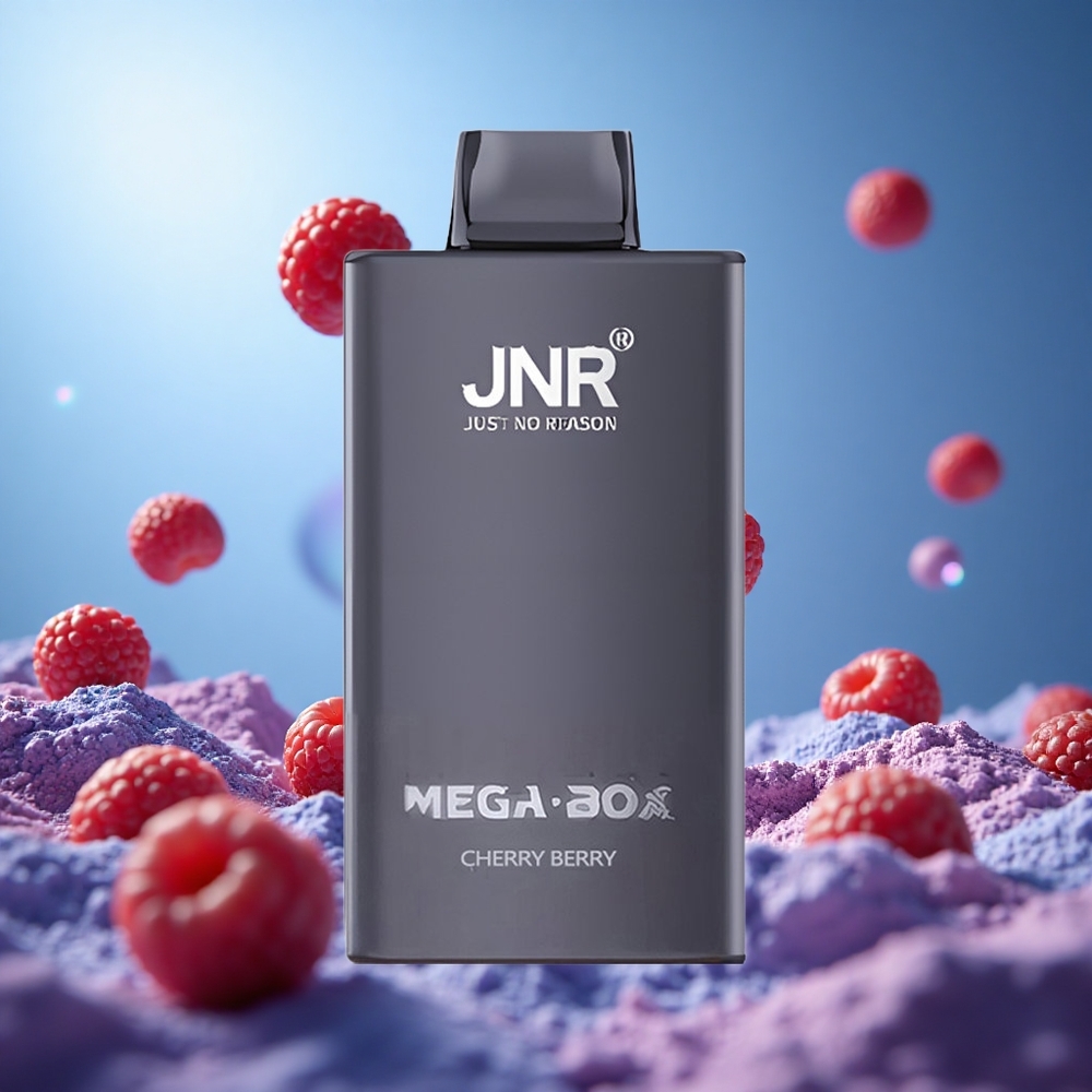 JNR Mega Box 25000 Puffs 30ml E-vätska Kirsbär Hallon partihandel Sverige