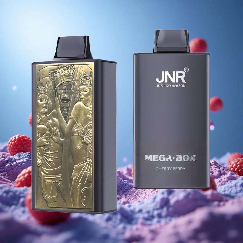 JNR Mega Box 25000 Puffs 30ml E-vätska Kirsbär Hallon partihandel Sverige