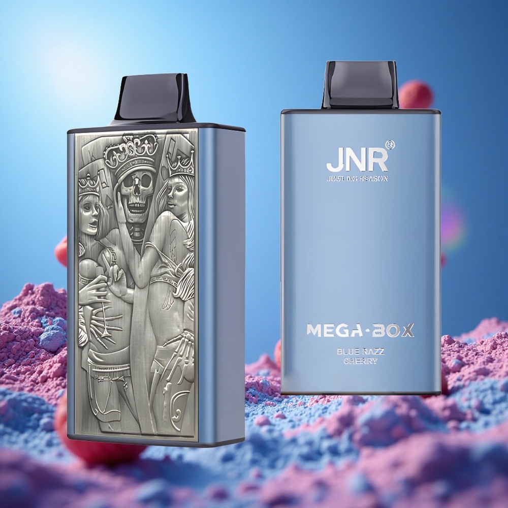 JNR Mega Box 25000 Puffs 30ml Elektronisk Vätska Blå Hallon Körsbär partihandel Sverige