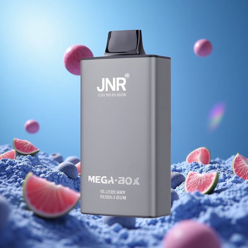 JNR Mega Box 25000 Puffs Blåbärsbubbligtuggummi 30ml E-vätska Kapacitet 850mAh Batteri Kapacitet partihandel Sverige