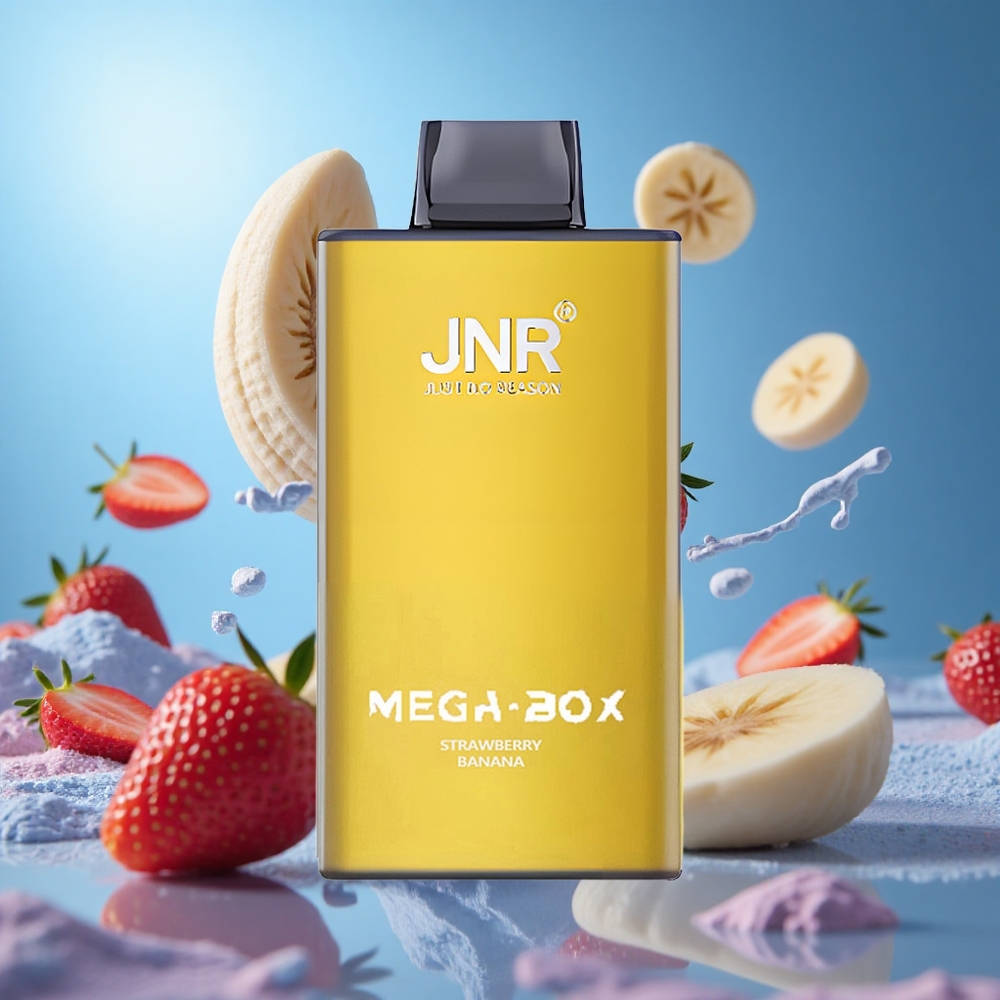 JNR Mega Box 25000 Puffs Engångsvape Jordgubb Banan 30ml E-vätska Kapacitet 850mAh Batteri Kapacitet partihandel Sverige