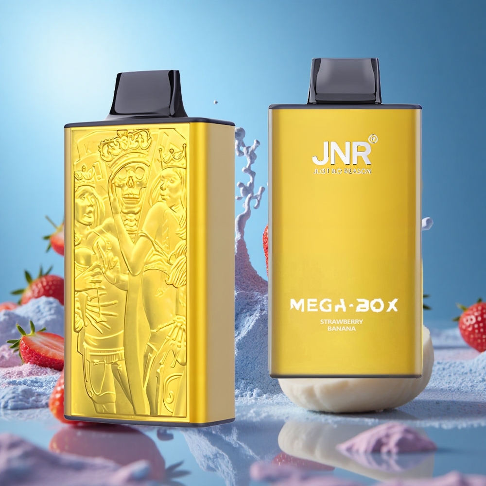 JNR Mega Box 25000 Puffs Engångsvape Jordgubb Banan 30ml E-vätska Kapacitet 850mAh Batteri Kapacitet partihandel Sverige