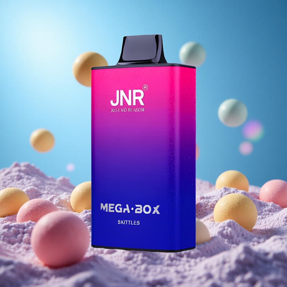 JNR Mega Box 25000 Puffs Engångsvape Regnbåge 30ml E-vätska Kapacitet 850mAh Batteri Kapacitet partihandel Sverige