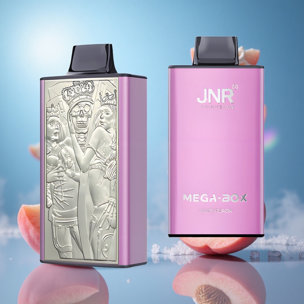 JNR Mega Box 25000 Puffs Engångsvape Saftig Persika 30ml E-vätska Kapacitet 850mAh Batteri Kapacitet partihandel Sverige