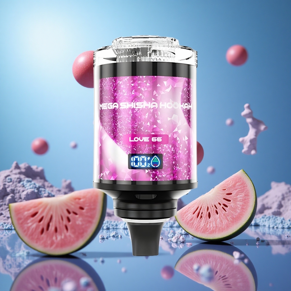 JNR Mega Shisha Hookah 100K Desktop Compatibility Love 66 100 000 Puffs 60ml e-vätska partihandel Sverige