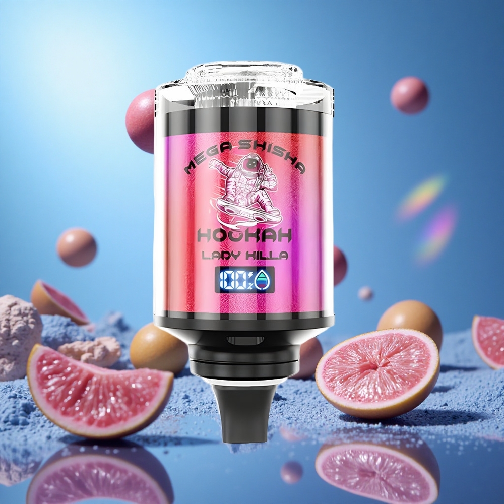 JNR Mega Shisha Hookah 100K Lady Killa 60ml e-Vätske Kapacitet 2200mAh Uppladdningsbart Batteri partihandel Sverige