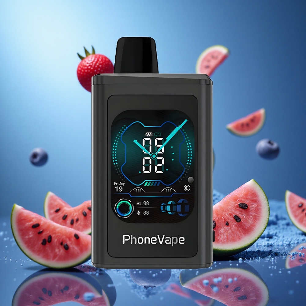 JNR PhoneVape 30000 Puffs Blåbär Vattenmelon Justerbar Luftflöde Appstyrd partihandel Sverige