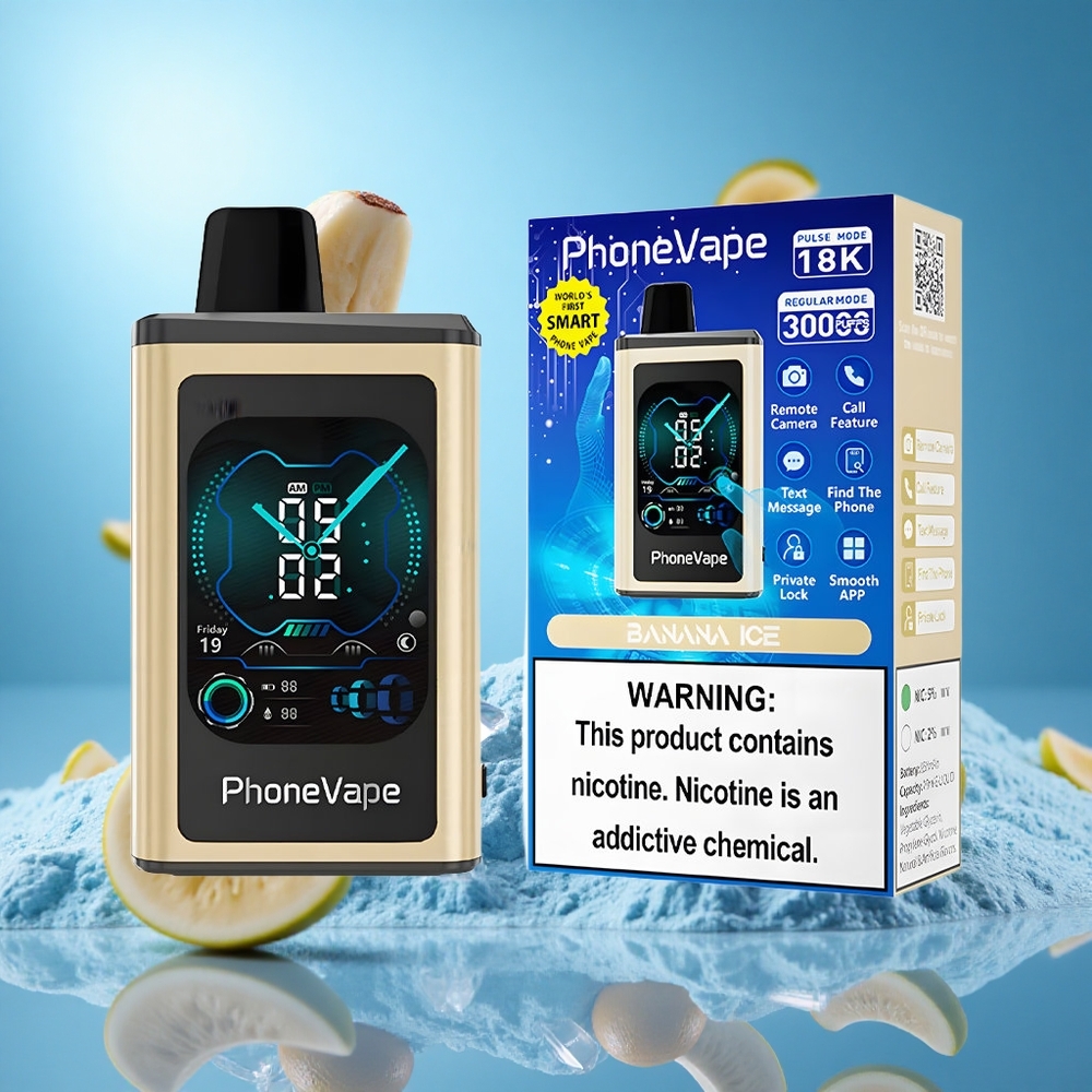 JNR PhoneVape 30000 Puffs Engångsvape Bananis med 850mAh Type-C Laddningsbar Batteri och Justerbar Luftflöde partihandel Sverige