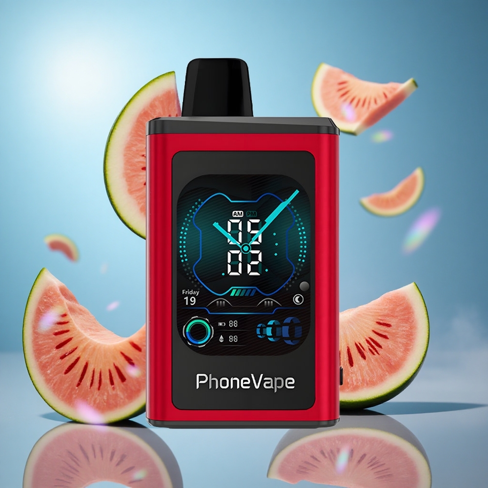 JNR PhoneVape 30000 Puffs Persika Mango Vattenmelon 850mAh Typ-C Omladdningsbart Batteri Justerbar Luftflöde partihandel Sverige