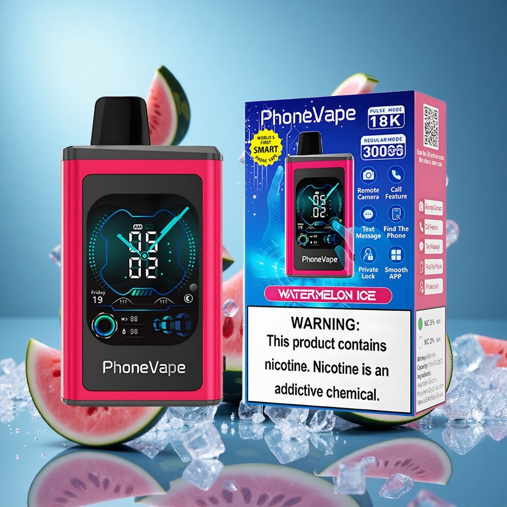 JNR PhoneVape 30000 Puffs Vattenmelon Is Appkontrollerad Låsläge partihandel Sverige