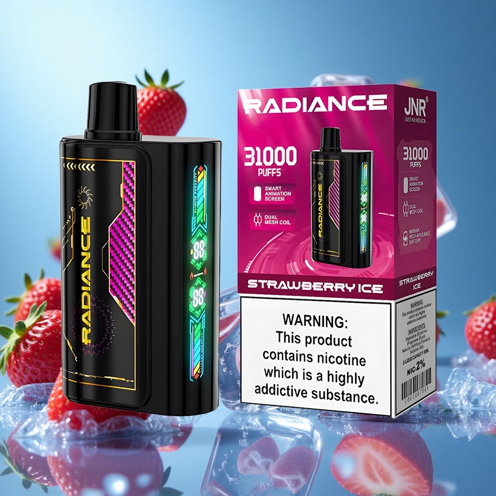 JNR Radiance 31000 Puffs 28ml E-vätska Jordgubb Is partihandel Sverige