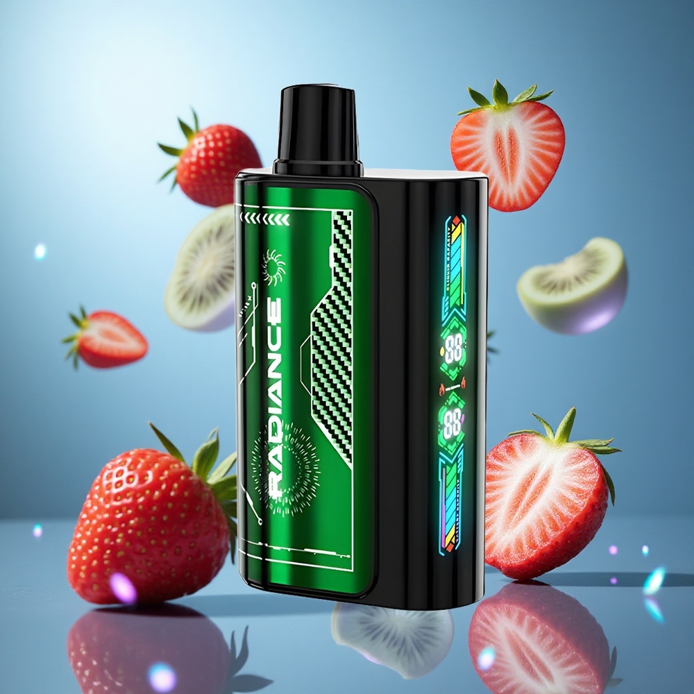 JNR Radiance 31000 Puffs Engångsvape Jordgubb Kiwi 28ml E-vätska 950 mAh Uppladdningsbart Batteri partihandel Sverige