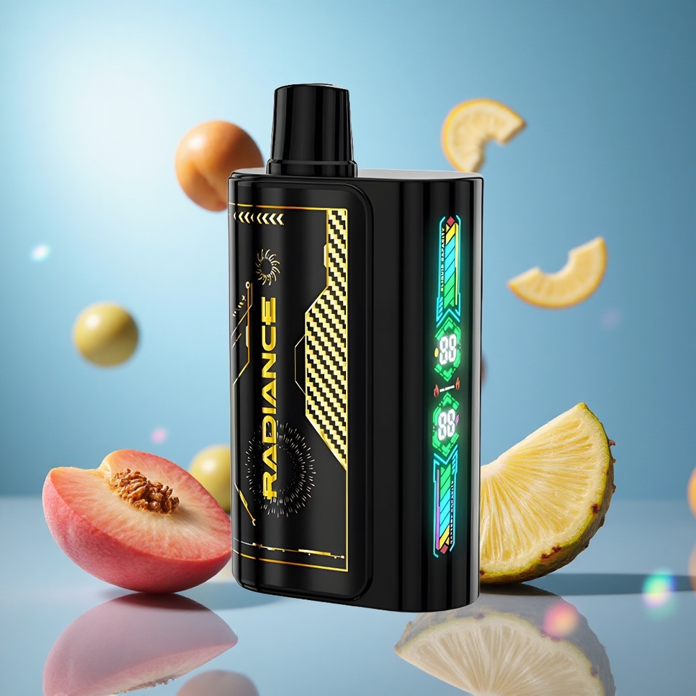 JNR Radiance 31000 Puffs Engångsvape Persika Mango Ananas Smart Animation Screen 950 mAh partihandel Sverige