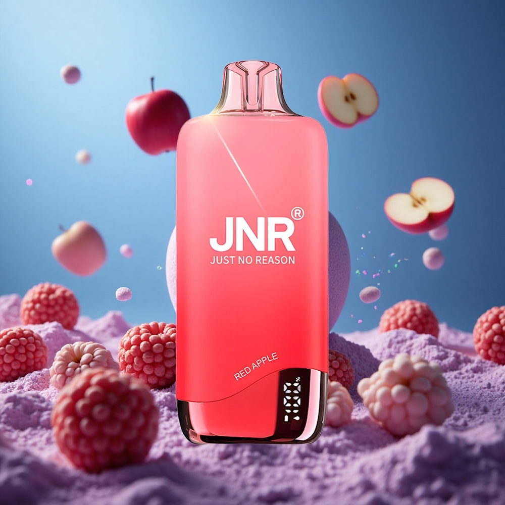 JNR Rainbow 10500 Puffs Rött Äpple 18ml e-Vätsketank 600mAh Batterikapacitet partihandel Sverige