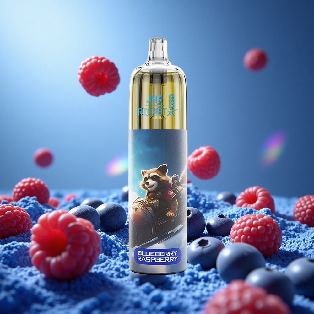 JNR Rocket-X 12400 Puffs Blåbär Hallon Justerbar Luftflöde RGB-belysning partihandel Sverige