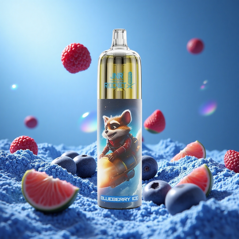 JNR Rocket-X 12400 Puffs Blåbär Is Justerbar Luftflöde 850mAh Batterikapacitet partihandel Sverige
