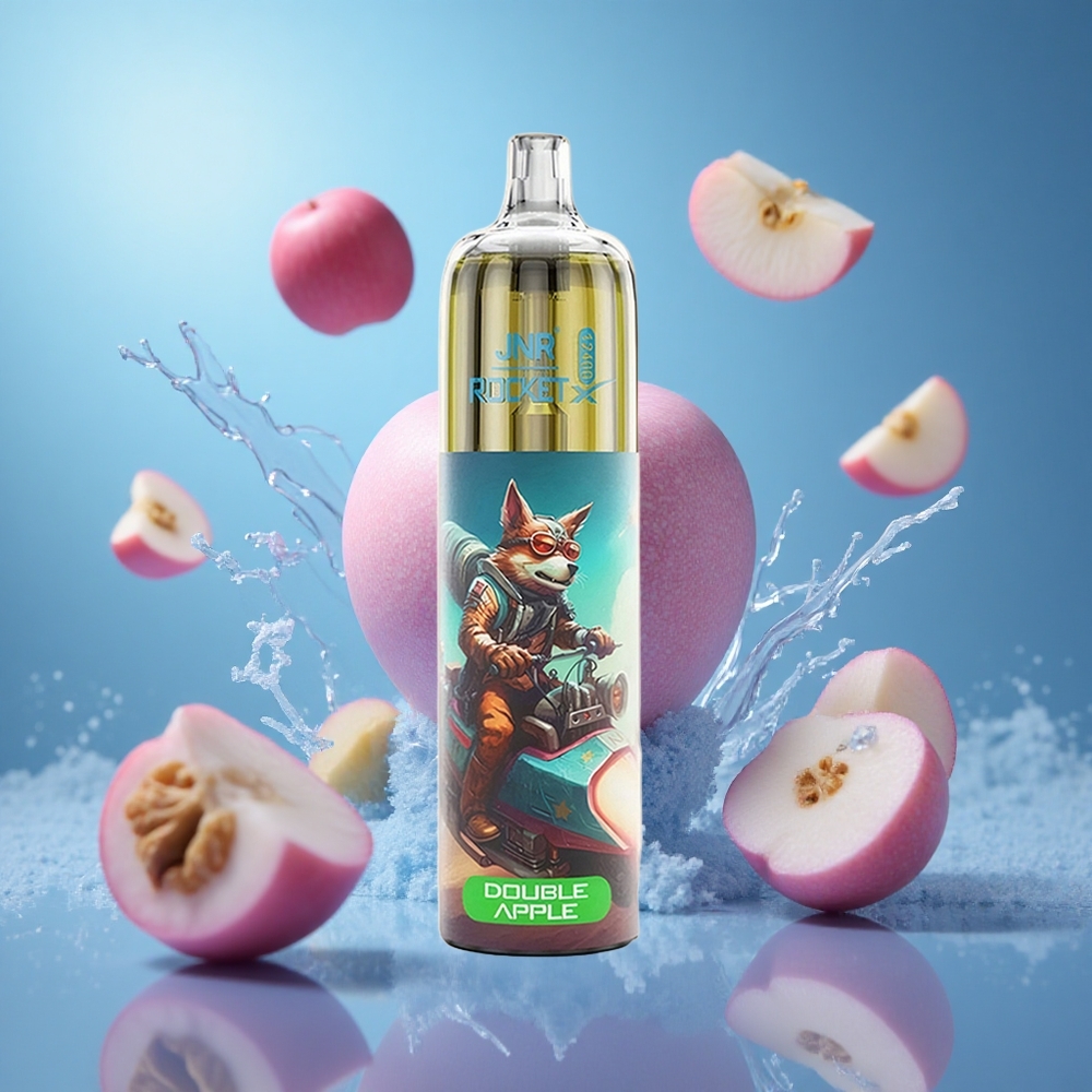 JNR Rocket-X 12400 Puffs Dubbel Äpple Justerbar Luftflöde 850mAh Batterikapacitet partihandel Sverige