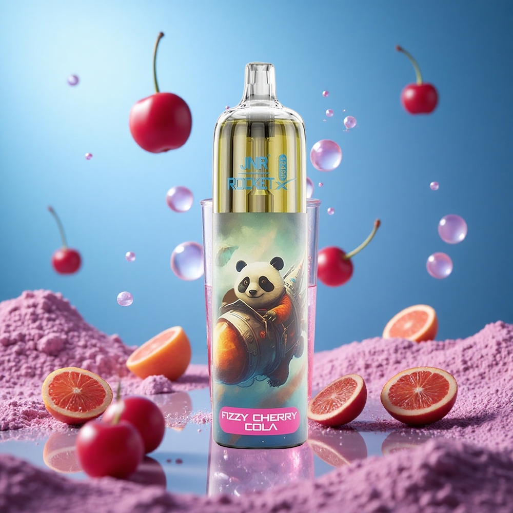 JNR Rocket-X 12400 Puffs Fizzy Cherry Cola (Justerbar Luftflöde, 850mAh Batterikapacitet) partihandel Sverige