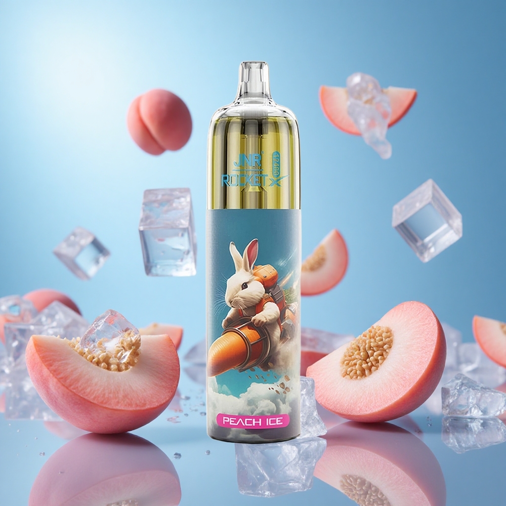 JNR Rocket-X 12400 Puffs Persika Is RGB-belysning Justerbar Luftflöde partihandel Sverige