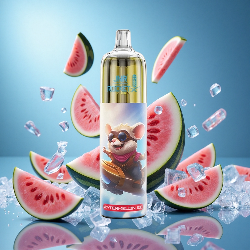 JNR Rocket-X 12400 Puffs Vattenmelon Is Justerbar Luftflöde RGB-belysning partihandel Sverige