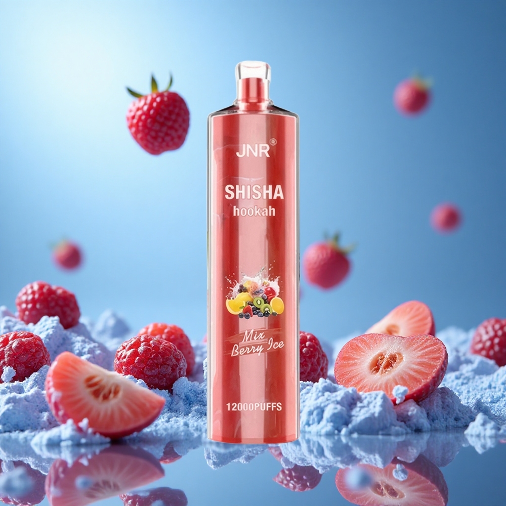 JNR Shisha Hookah 12000 Puffs Berry Is Engångsvape 750mAh Batterikapacitet 24ml E-vätskekapacitet partihandel Sverige