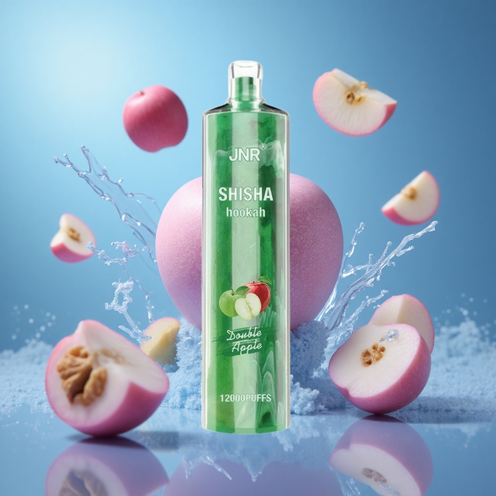 JNR Shisha Hookah 12000 Puffs Dubbeläpple 750mAh Batterikapacitet 24ml E-vätskekapacitet partihandel Sverige