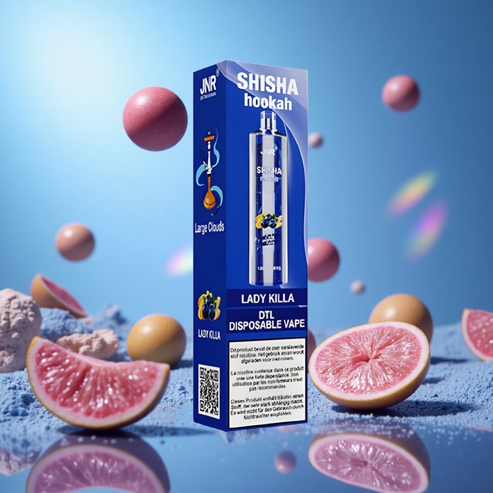 JNR Shisha Hookah 12000 Puffs Engångsvape Lady Killa 750mAh batterikapacitet 24ml e-vätskekapacitet partihandel Sverige