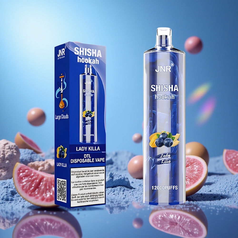 JNR Shisha Hookah 12000 Puffs Engångsvape Lady Killa 750mAh batterikapacitet 24ml e-vätskekapacitet partihandel Sverige