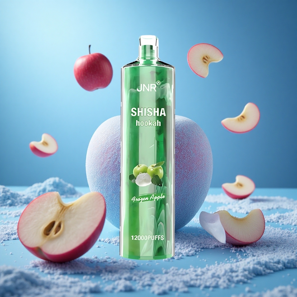 JNR Shisha Hookah 12000 Puffs Fryst Äpple 750mAh batterikapacitet 24ml e-vätskekapacitet partihandel Sverige
