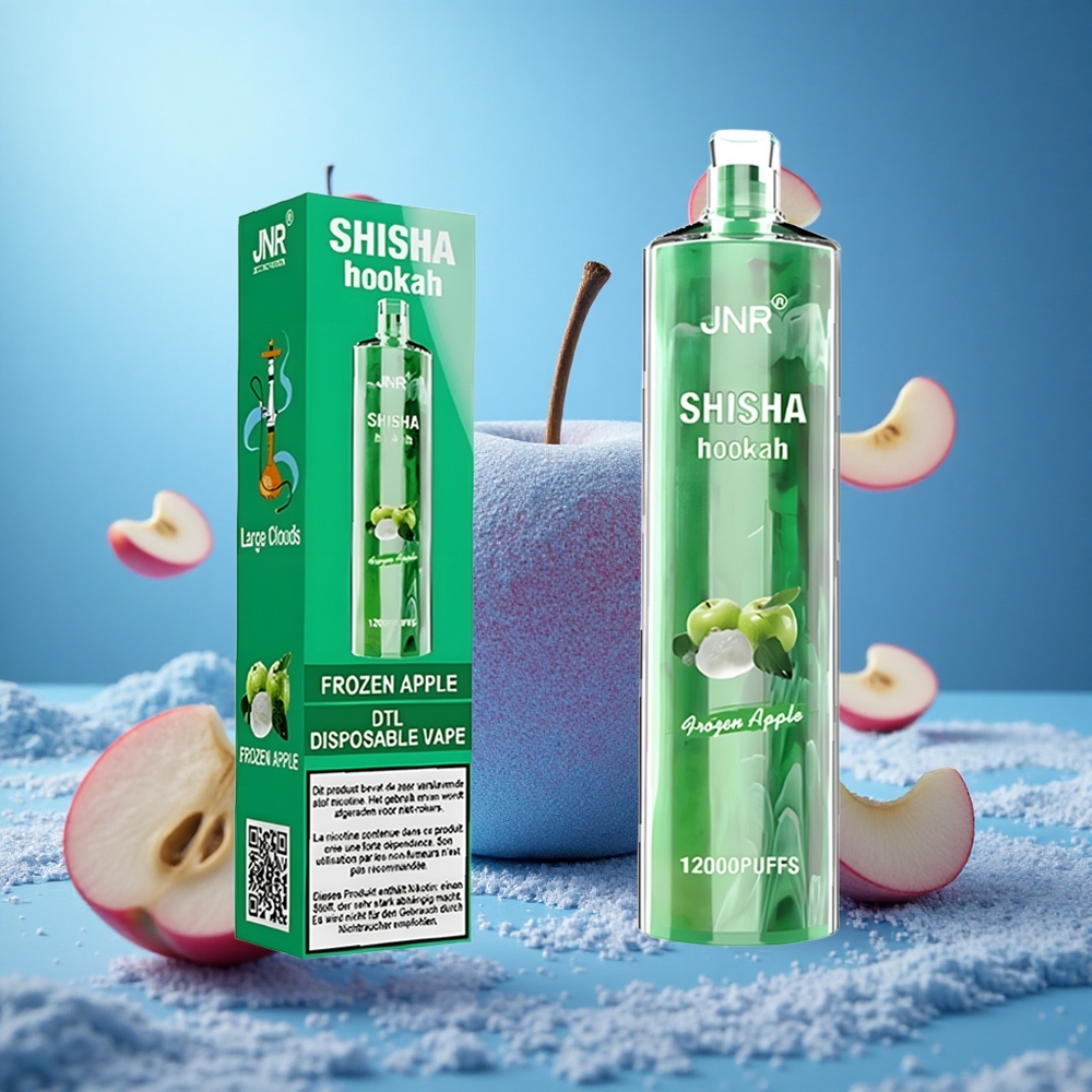 JNR Shisha Hookah 12000 Puffs Fryst Äpple 750mAh batterikapacitet 24ml e-vätskekapacitet partihandel Sverige