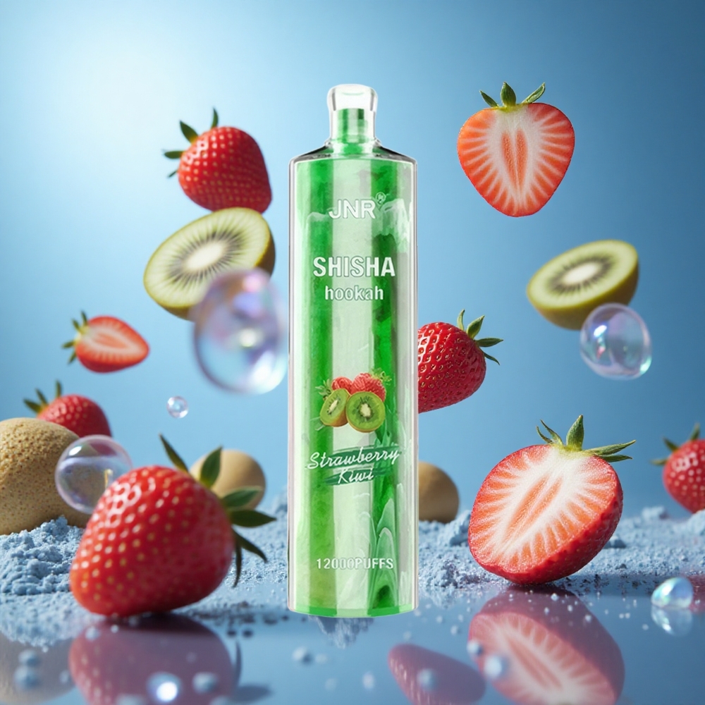 JNR Shisha Hookah 12000 Puffs Jordgubb Kiwi Batterikapacitet 750mAh E-liquidskapacitet 24ml partihandel Sverige