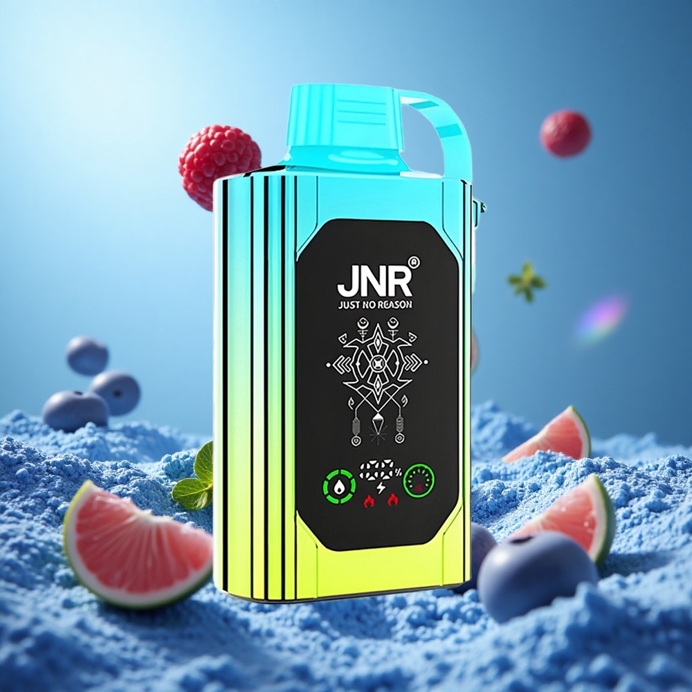 JNR Shisha Hookah Box 20500 Puffs HD-display Blåbär Mint Dual Mesh Coil & Dual Core partihandel Sverige