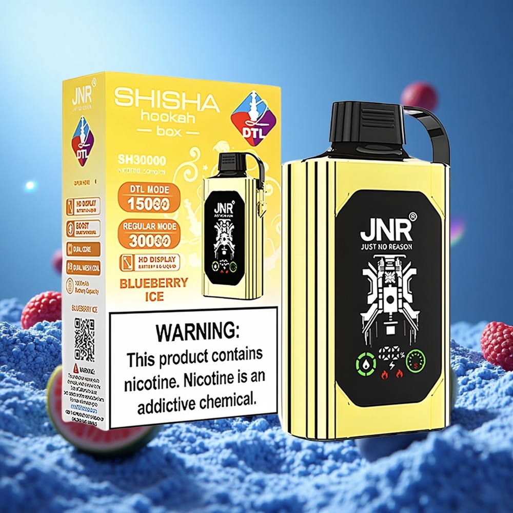 JNR Shisha Hookah Box 20500 Puffs HD-skärm 25ml Blåbär Is partihandel Sverige