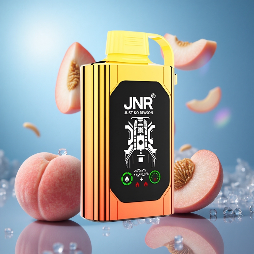JNR Shisha Hookah Box 20500 Puffs HD-skärm Juicy Peaches Typ-C Snabbladdning partihandel Sverige