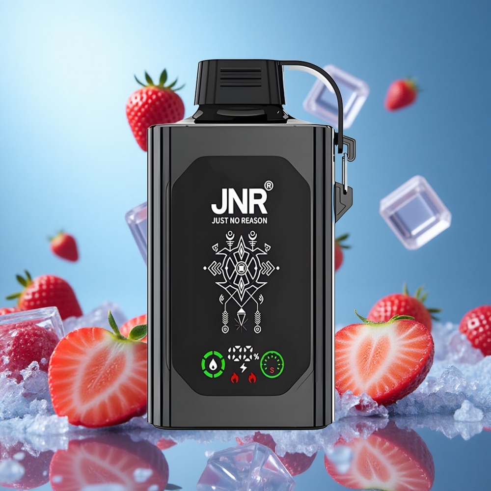 JNR Shisha Hookah Box 20500 Puffs Jordgubbe Is HD Display 25ml partihandel Sverige