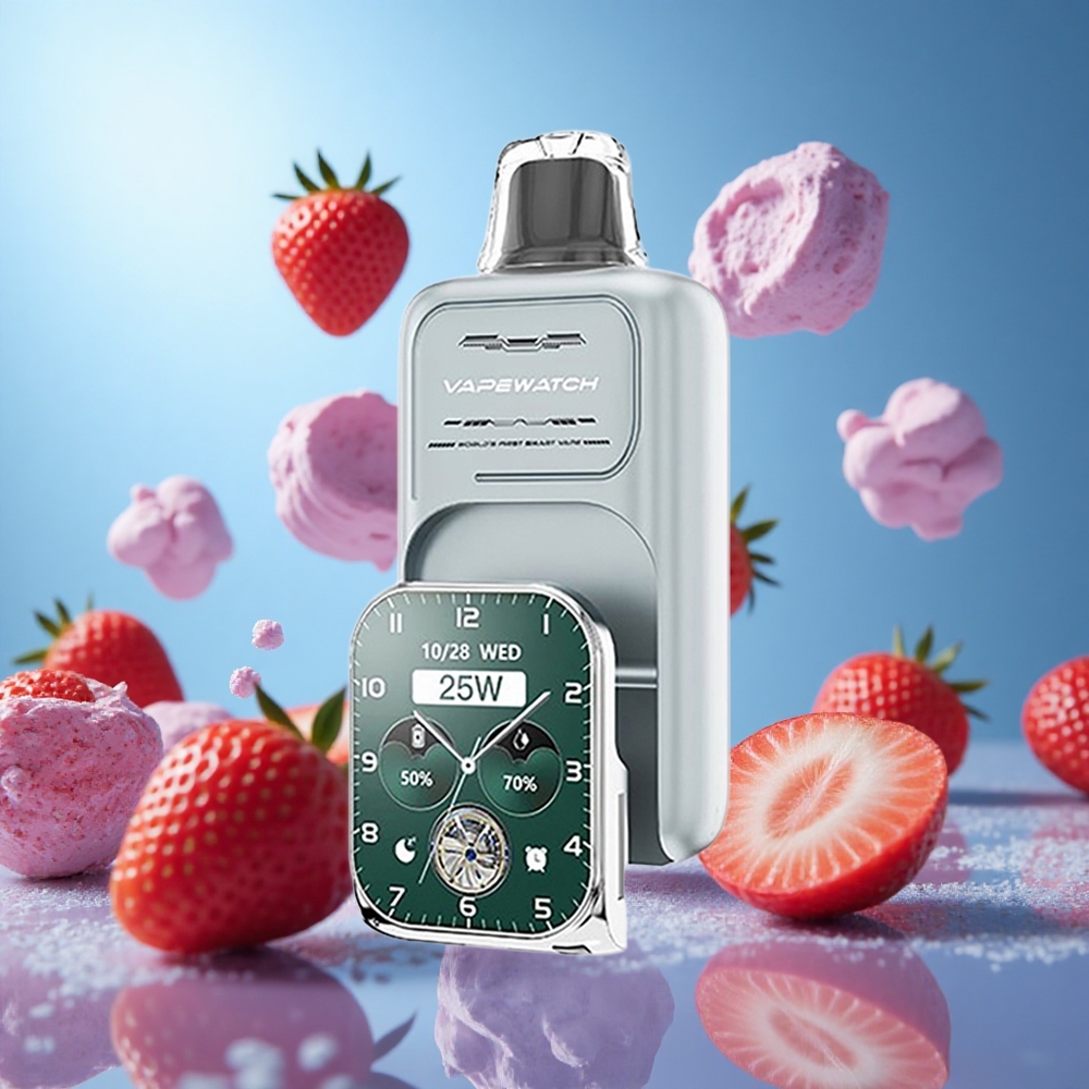 JNR Vape Watch 30000 Puffs 19000mL Jordgubb Is Typ-C Snabbuppladdning partihandel Sverige