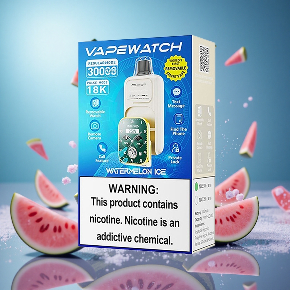 JNR Vape Watch 30000 Puffs 30 000 bloss Regelbunden Läge 19mL E-vätska Vattenmelon Is partihandel Sverige