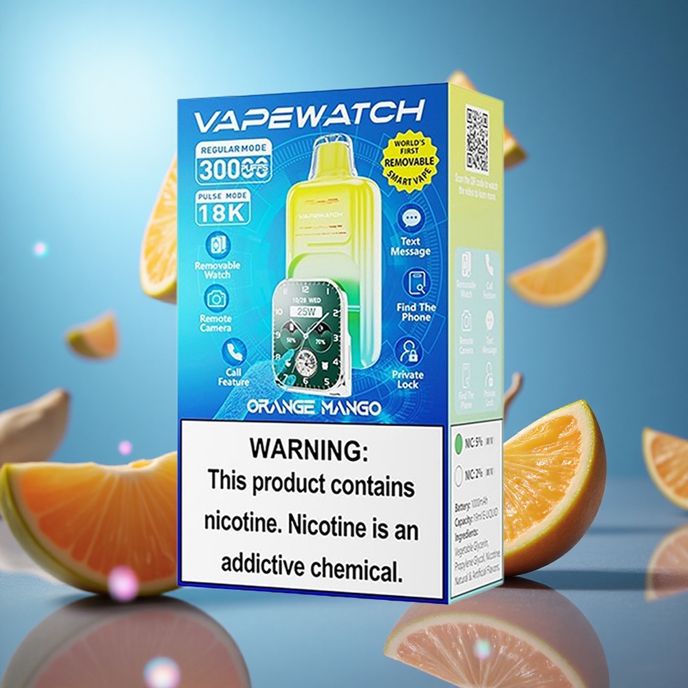 JNR Vape Watch 30000 Puffs Apelsin Mango 1000mAh Batterikapacitet 19mL E-vätska partihandel Sverige